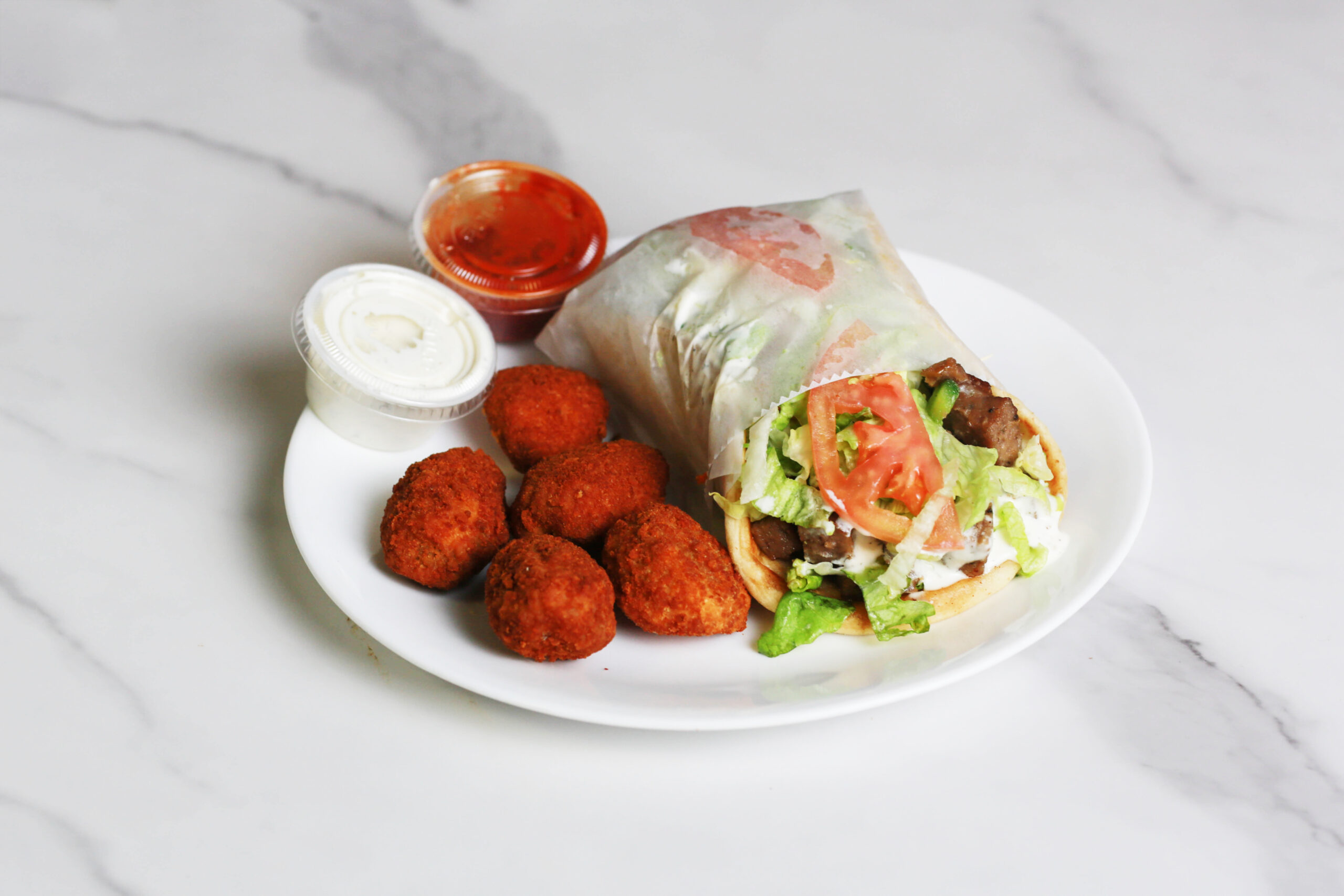 Lamb Gyro with Falafels